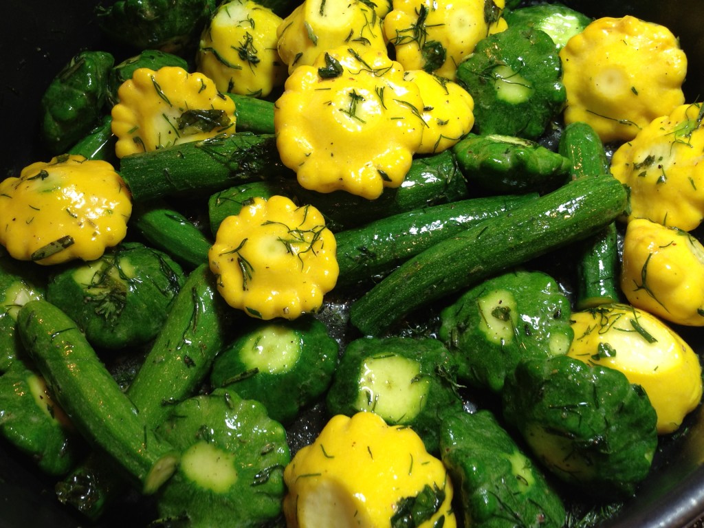 Squash in herbs